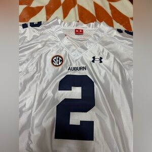 Cam Newton 2XL Under Armour Auburn White Jersey